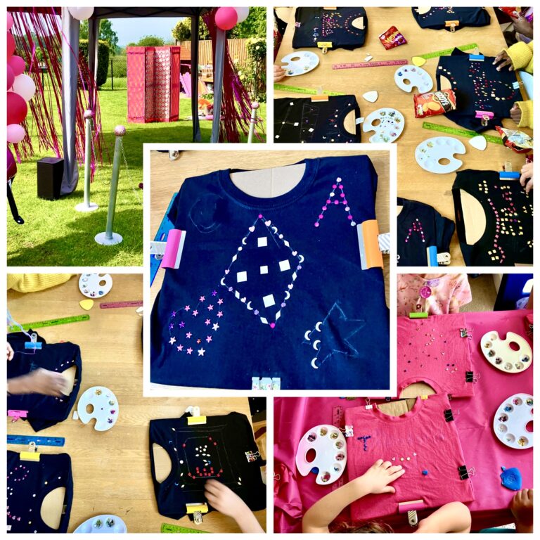 fashion diva party, designing tee shirts