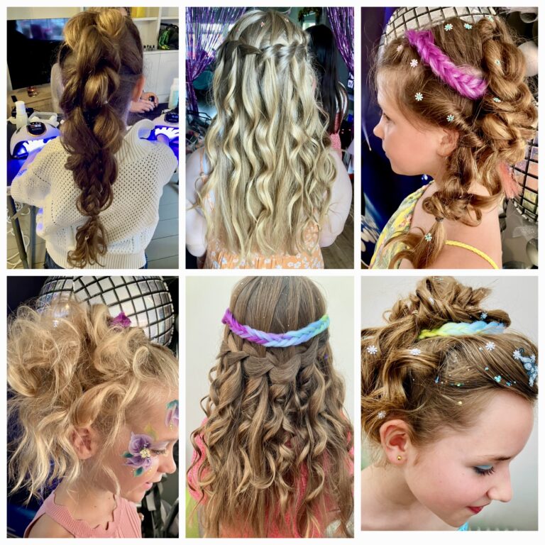 Six different hairstyles ranging from waterfall braids, fishtail & dragon braids.