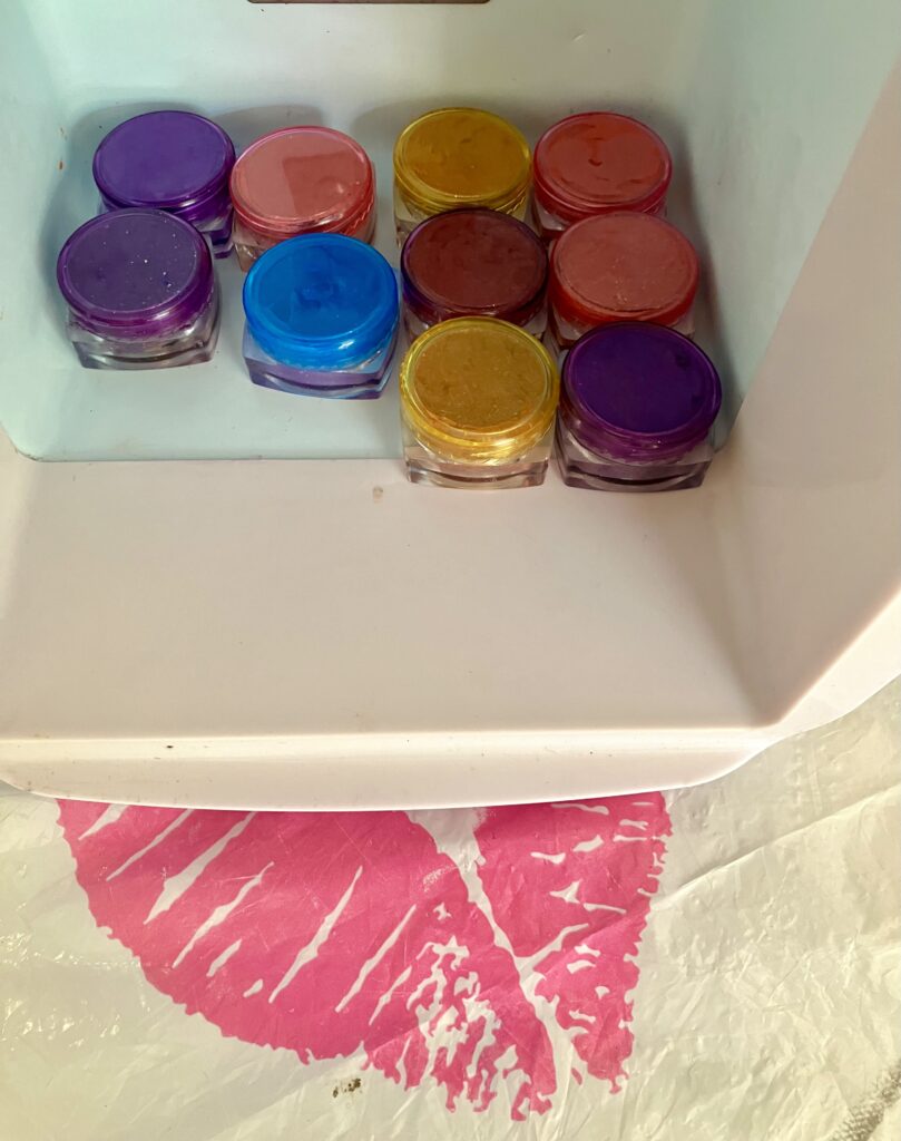 Ten different coloured Lip glosses